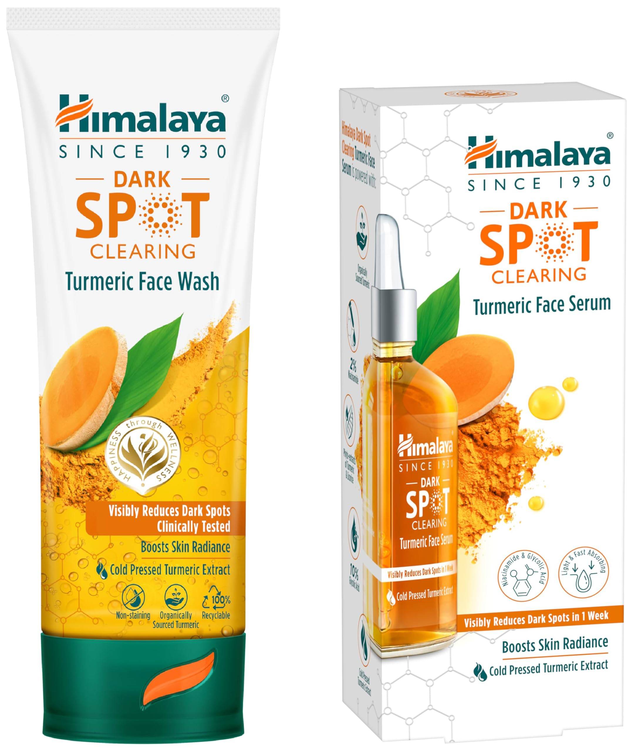 Himalaya Dark Spot Clearing Gurkmeja Ansiktsrengöring, 100 ml, Himalaya Dark Spot Clearing Gurkmeja Ansiktsserum, 30 ml