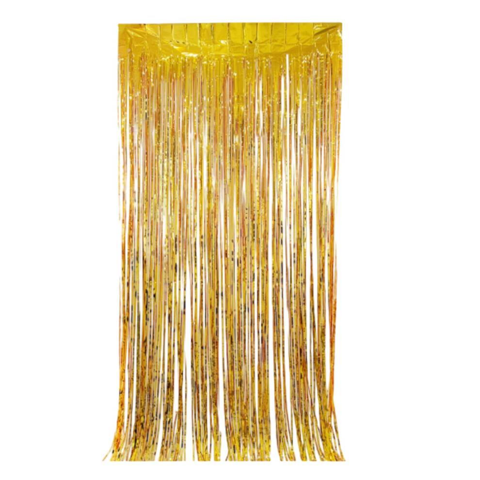 Glitrende baggrundsgardin til festarrangementer, festivaldekoration glitterfrynser metallisk folie streamer perfekt til fotobokse og
