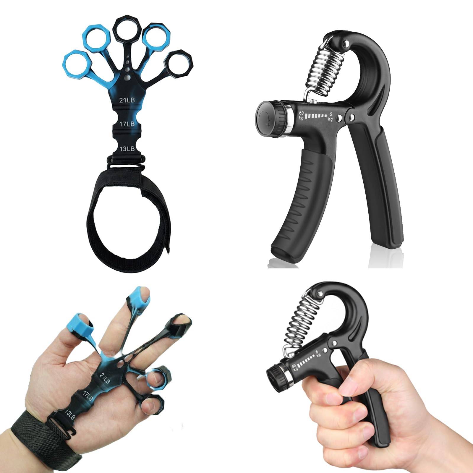 Caravan Grip Strength Training Hand Grip Finger Trainer Set Infinitely Adjustable Finger Muscle Training Equipment Rehabilitation Forearm Muscle