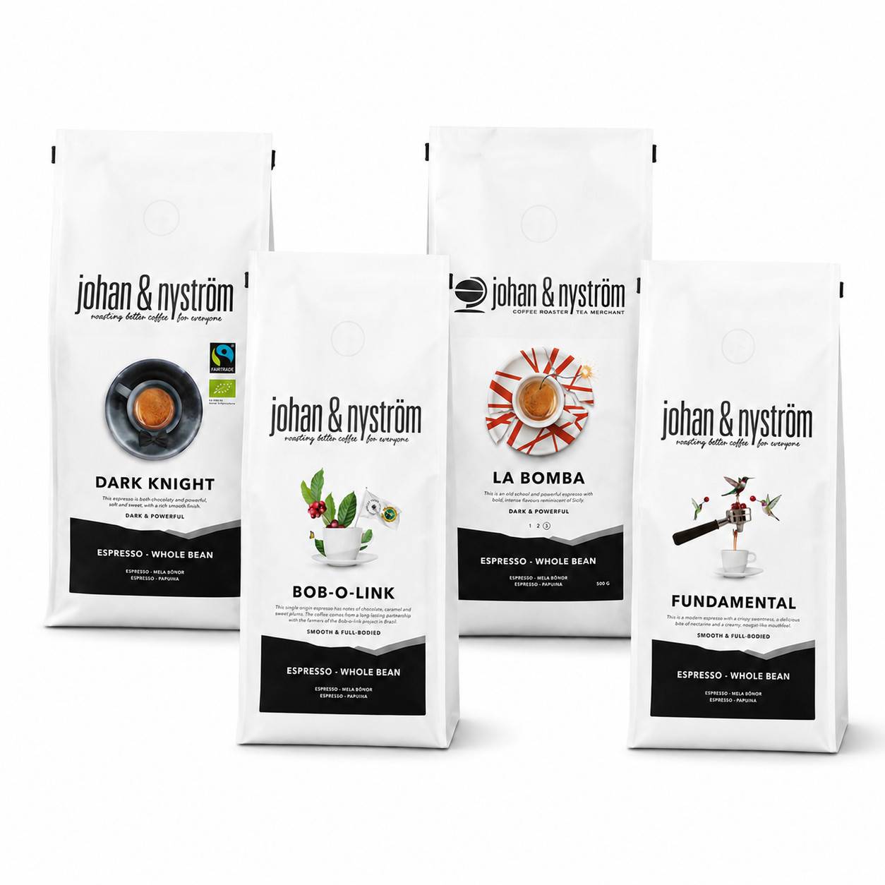 Espressopaket från Johan & Nyström 2kg - 4 olika sorter