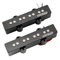 Wilkinson WOJB Vari Gauss Jazz Bass Pickup PU Set 4 Strings for Jazz Bass Electric Black of Bass, (Set 2)