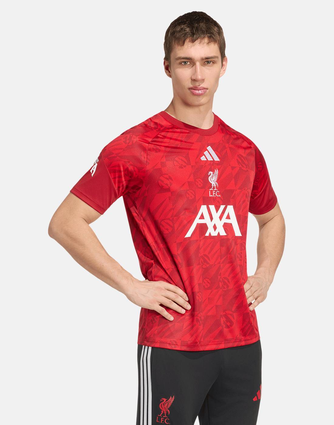 Men's adidas Adults Liverpool Pre-Match T-Shirt in Red | Large