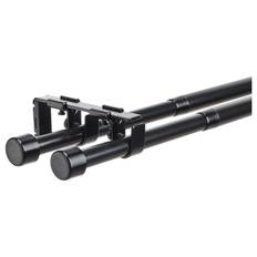 IKEA - BEKRÄFTA dobbelt gardinsstangssæt, sort, 120-210 cm 19 mm