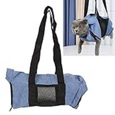 Pet Cat Grooming Bag, Justerbar Cat Shower Bag Cat Carrier Bag med Vattentätt Foder För Nagelklippning, Bad, Utflykt