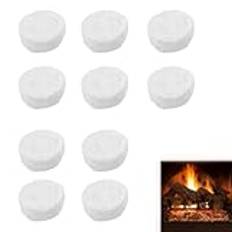 Keramisk Ull för Bioetanol, Öppen Spis, Etanol Kamin - 6/10 Stycken Svamp för Inomhus, Gel - Längre Brinntid 8,6 x 8,6 x 2,5 cm (10)