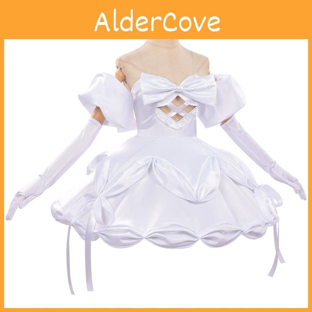 Alien Stage Cosplay-dräkt med ärmlös vit puffklänning för animefans cm white