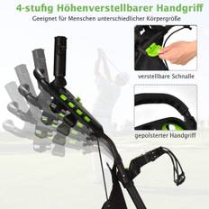Golfvogn 4 hjul Golfvogn Golfvogn Golf Folding Golf Caddy Golf Push Cart lavet af grønt aluminium