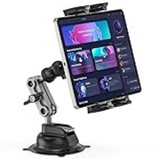 Jubor Surfplatta Bilstativ, 360° Justerbart Instrumentbräda iPad-hållare, vägghållare för iPad/Pro/Air/Mini iPhone, alla 4,7-12,9" smartphones och surfplattor för bil, vägg, skrivbord