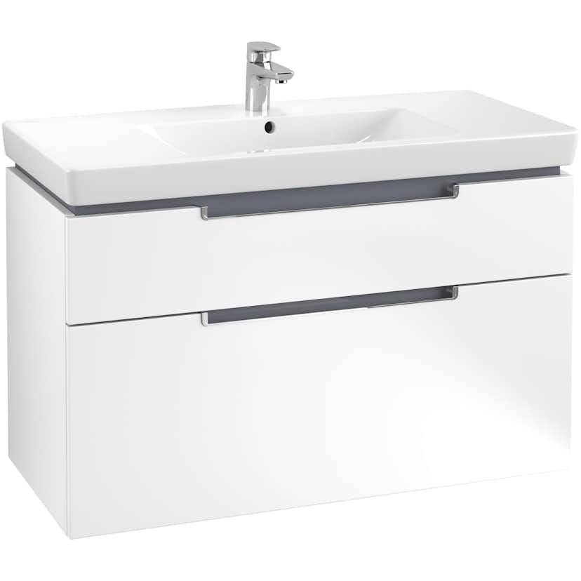 Tvättställsskåp Villeroy & Boch Subway 2.0 med 2 Lådor för Skåpstvättställ