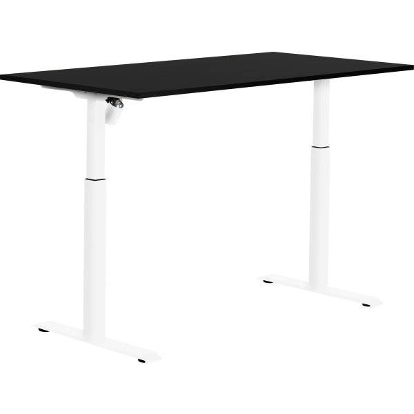 Sun-Flex II hæve-sænkebord, 151x80, Sort/hvid