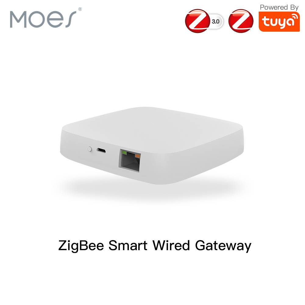 MOES Tuya ZigBee Wired Gateway Smart Hub Wired Remote Controller Mesh Smart Life APP Work With Alexa Google Home