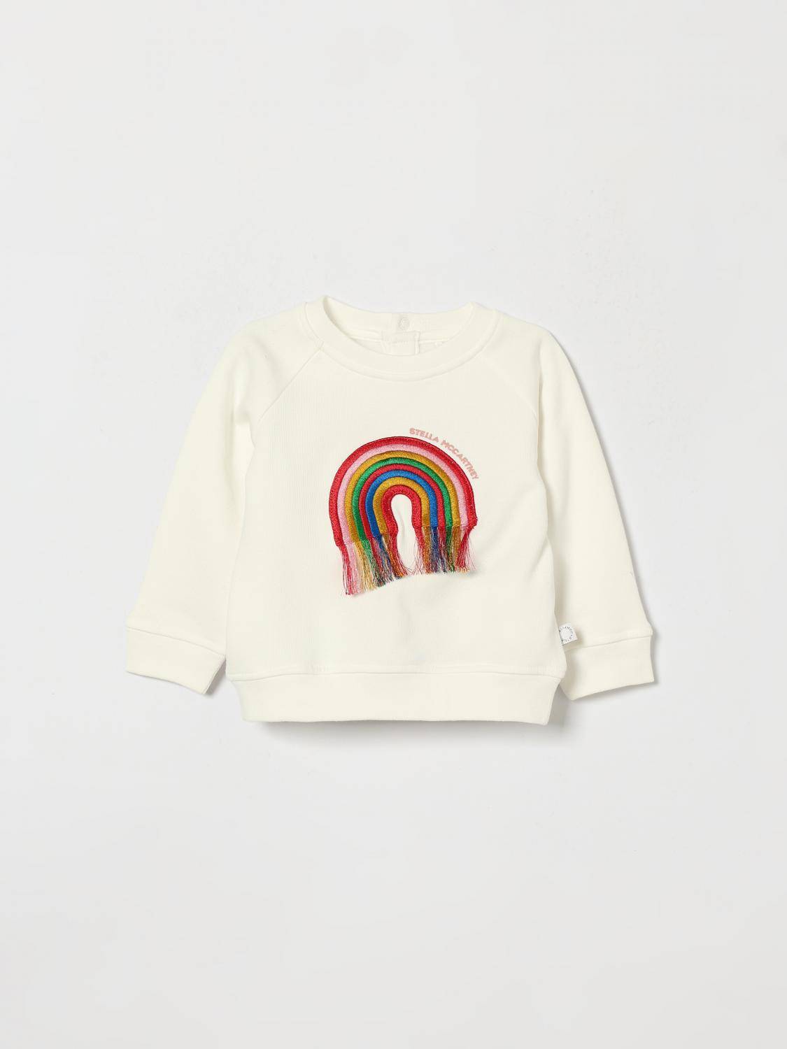 STELLA MCCARTNEY KIDS Besticktes Baumwoll-Sweatshirt mit Fransen für Jungen - 12M