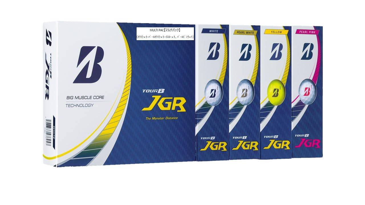 BRIDGESTONE Golfboll TOUR B JGR 2023 Modell 12 Bollar Förpackning x 3 Pärlemorvit x 3 Gul x 3 Pärlemorrosa x 3 J3MX Flerfärgad (Vita Bollar, Bollar, Bollar,