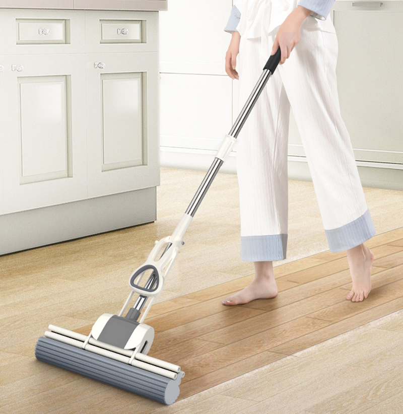 34cm Floor Mop Premium Roller Mop Easy Wring Floor Sponge Mop Squeeze Mop Eraser Roller Mop Domestic Cleaning Mop Floor Cleaner