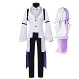 Bungo Stray Dogs Sigma Cosplay kostym med peruk män full uppsättning anime uniform outfit kostym med tillbehör för halloween karneval festrekvisita
