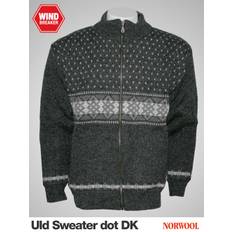 Windbreaker cardigan af Norsk strik 100% ren ny uld