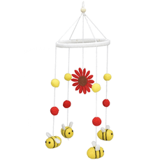 Baby Nursery Mobile Crib Hängande Mobil Dekor med Honey Bee Sunflower Hänge för Infanette Cradle