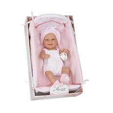 MuÑecas Arias Elegance 33 Cm Babyto Happy Birthday With Crib Body Vinyl Sex Girl Baby Doll Rosa