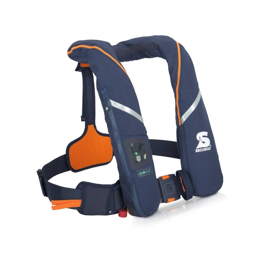 SECUMAR SURVIVAL 275 Duo Protect oppustelig redningsvest – mørkeblå/orange