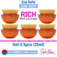 5pcs/25ml_[SULWHASOO] Concentrated Ginseng Rejuvenating Cream RICH 5ml (Sample) 5ml X 5pcs (25ml) ▶NEW