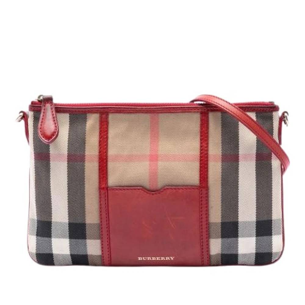 Burberry Vintage Pre-owned Canvas Crossbody Taske - Vintage - Dame - Flerfarvet - ONE SIZE - Uld