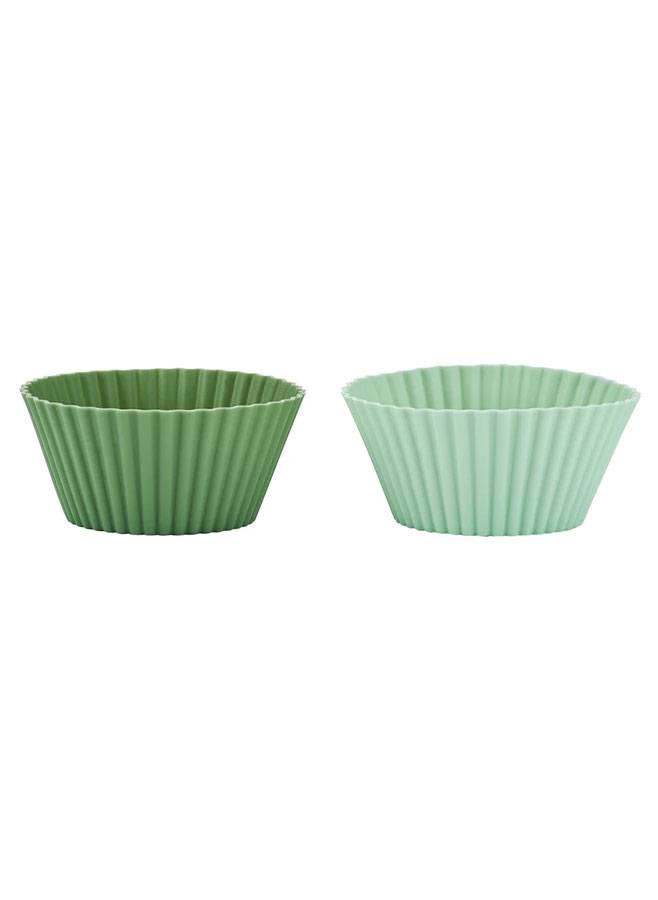 Muffinsformar i silikon - Grön - KitchenCraft
