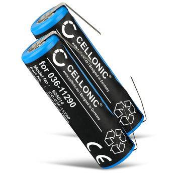 2x 036-11290 Batteri för Philips HQ7360, HQ8250, HQ9070, HQ9190, HX6511, HX6711, HX6730, HX6732 / AT830, 1250X, 8249XL (Ø14mm) rakapparat eller eltandborste - 750mAh Laddningsbart ersättningsbatteri eller reservbatteri