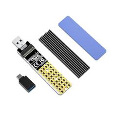 NVMe hölje, ANYOYO 10 Gbps USB 3.2 Gen2 M2 SSD-fodral USB C SSD M2-hölje för NVMe PCIe M-nyckel/B+M Key NVMe USB-adapter för USB 3.2/3.1/3.0/2.0 för 2242 260 2280 SSD (stöder ingen SATA-SSD)