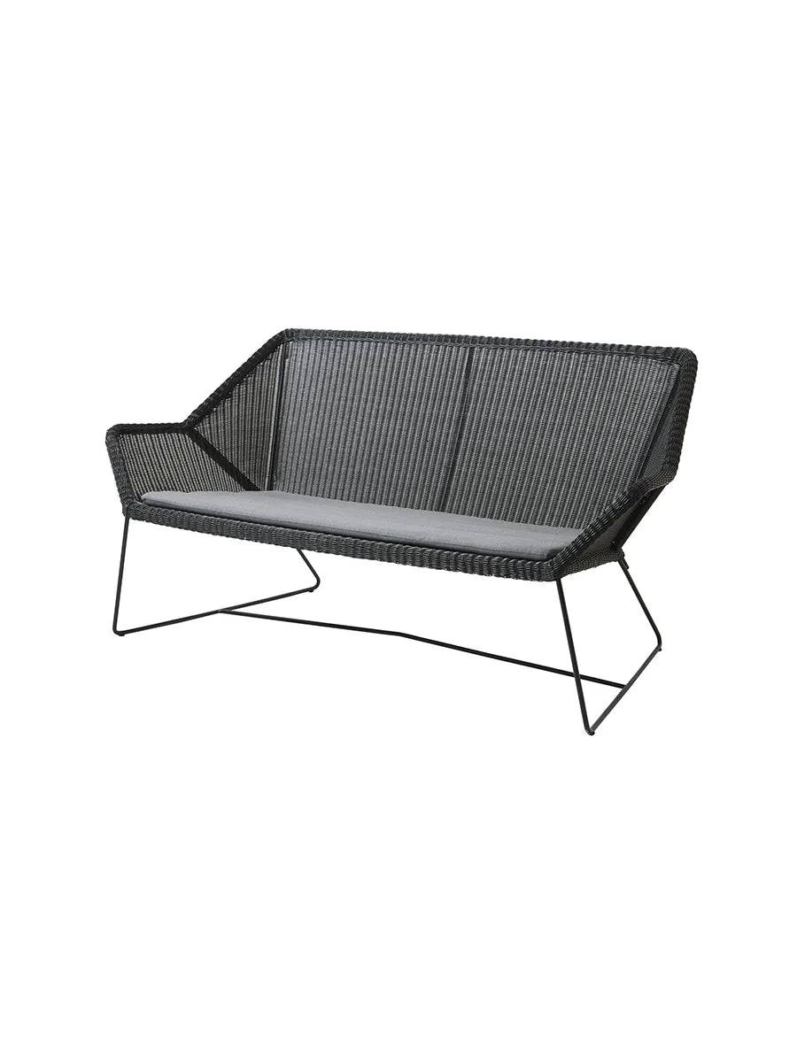 Breeze 2-pers. Loungesofa fra Cane-line Black / Grey, Cane-line Natté - Jacobsen Plus