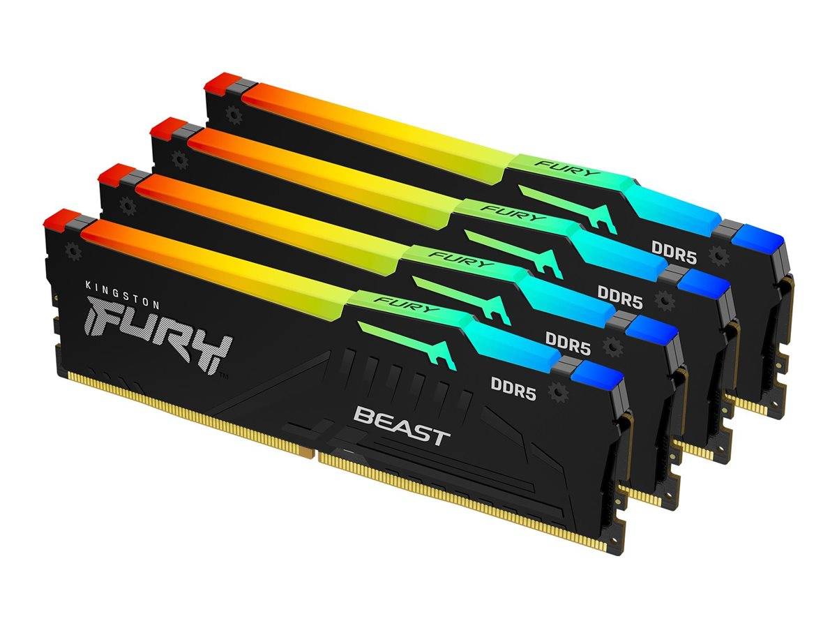 Kingston FURY Beast DDR5 128GB kit 5200MHz CL40 On-die ECC --> I externt lager, forväntat leveransdatum hos dig 28-06-2026