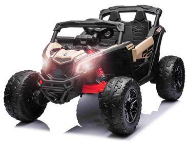 Can-Am Maverick UTV El-bil Børn 4x12V Motor + Gummihjul + Lædersæde - 3+ År