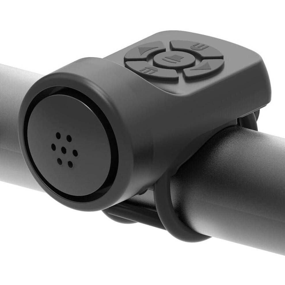 Elektrisk cykelhorn, cykelklokke, 120 dB, højt cykelhorn med 4 lydtilstande + vibrationsalarm, vandtæt, intelligent cykelhorn