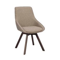 Stol Alison - Mörkgrå microfiber/ek