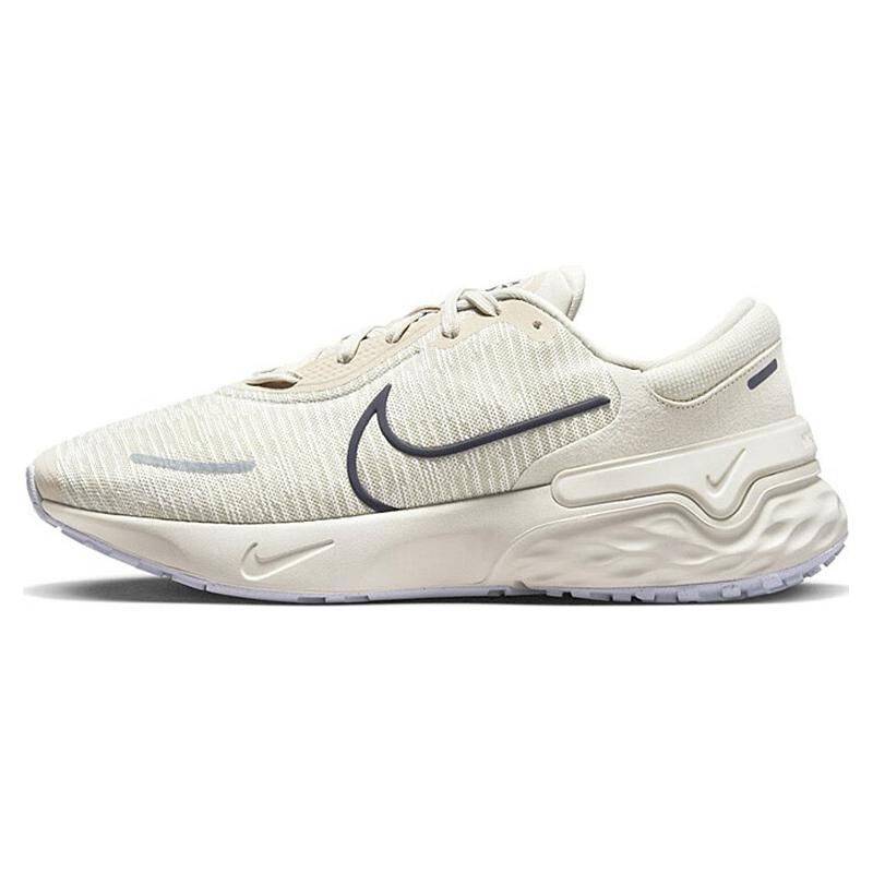 Nike Renew Run 4 Bekväma Utomhussporter Stötdämpning Halkfri Lågskuren Casual Löparskor Herrsneaker Off-White Svart DR2677-101 44.5