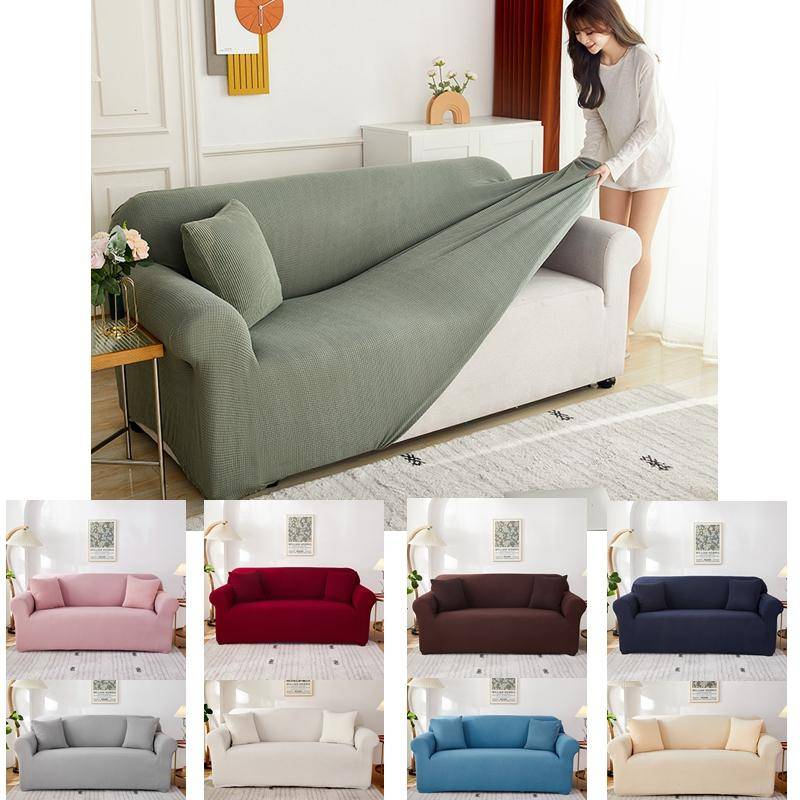 Jacquard Sofföverdrag Elastiskt Justerbart Soffskydd för Vardagsrum Funda Sofa Stol Sofföverdrag Hem 1/2/3/4-sits gray