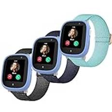 Polyjoy Armband för barn i nylon, kompatibla med Xplora X6, mjuka, stretchiga, för flickor och pojkar, ersättningsarmband till Xplora X6 Play, 3-pack, Ingen ädelsten
