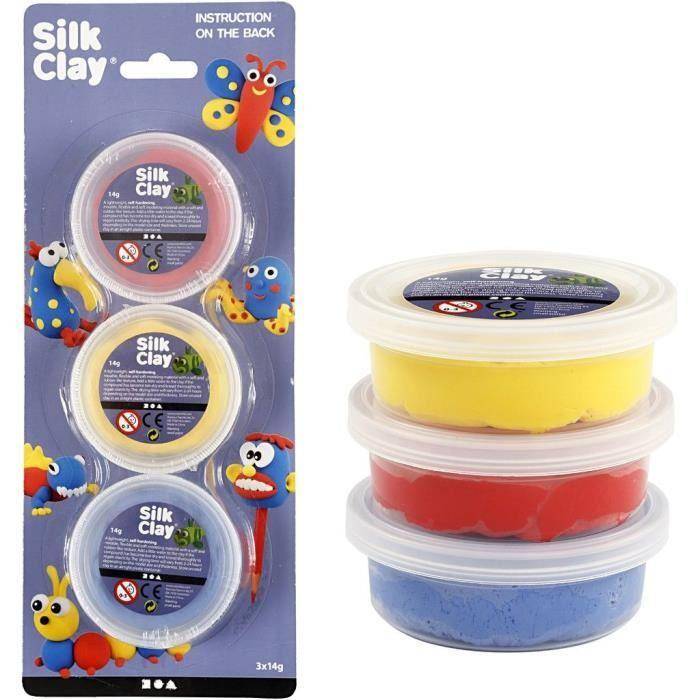 Creativ Company Silk Clay, Modeling Clay, Blue, Red, Yellow, Kids, 3 Colors, 3 Years(s), Boy-Girl