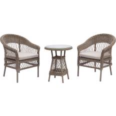 Holmön café set i konstrotting - Beige/vit