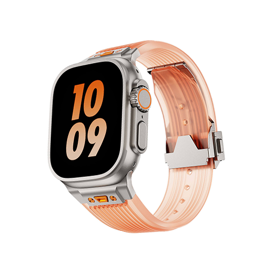 Apple Watch (42/44/SE/45/46/49mm) - Redefine™ Translucent Sports Rem - Orange