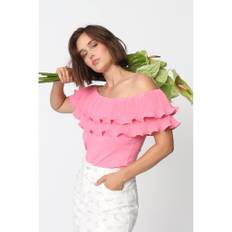 Cras – Flouncecras Top – Pink Carnation