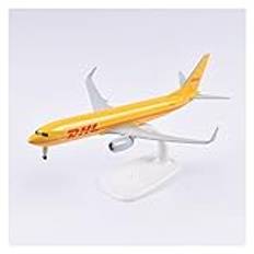 Miljöbild För: 20 cm DHL Airways 737 modellflygplan formgjutna metallflygplan modell Boeing 737 på hjul