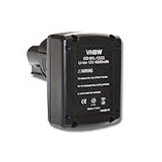 vhbw batteri ersättning för AEG/Milwaukee C12 BX, M12, 48-11-2402, C12 B, 48-11-2401 för verktyg (4000 mAh, Li-Ion, 12 V)