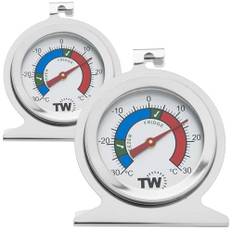 Kyl och frys termometer tvåpack för övervakning av kylskåp temperatur rostfritt stål frys och kyltemperatur termometer paket