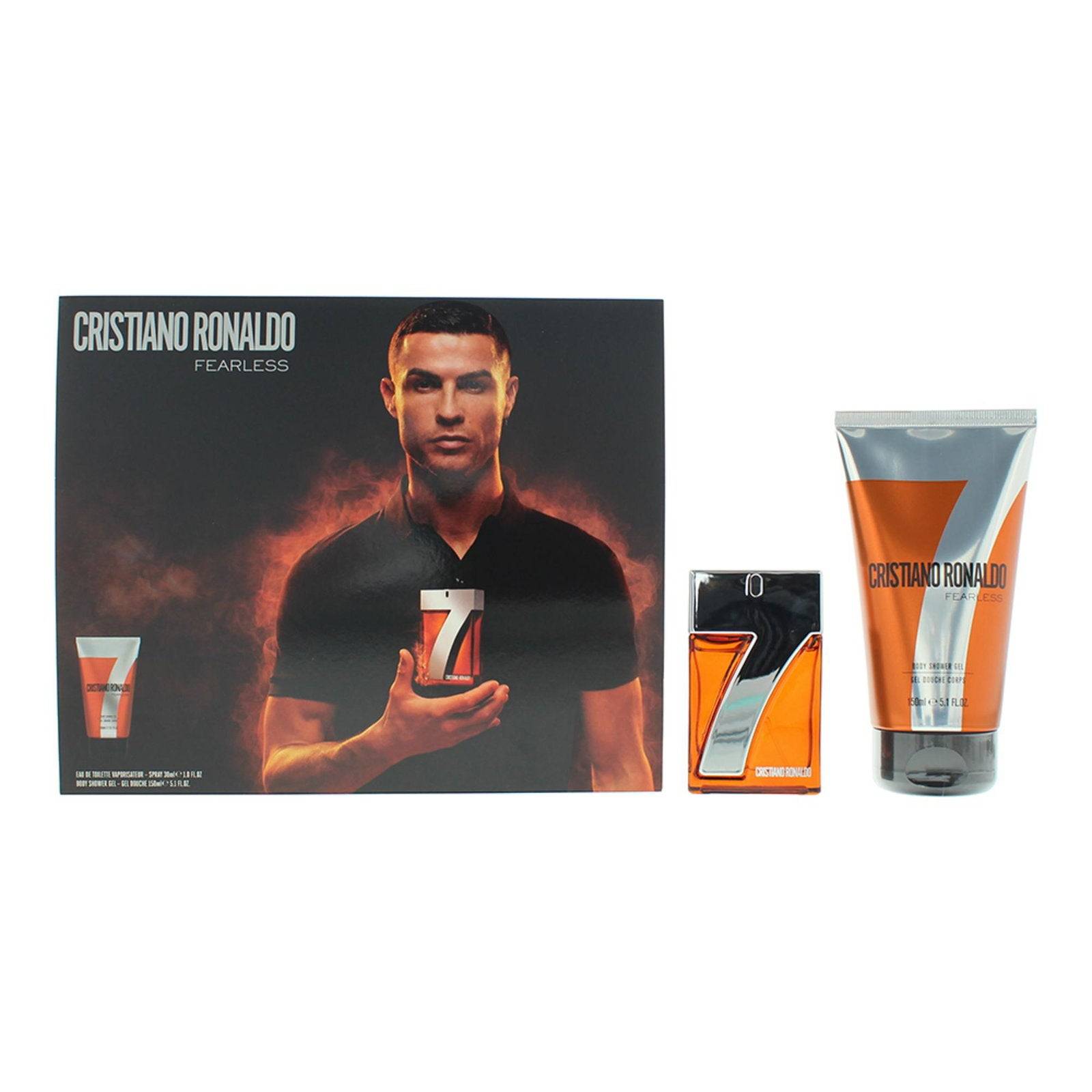 Set Cristiano Ronaldo: CR7 Fearless, Eau De Toilette, per uomo, 30 ml + CR7 Fearless, Gel doccia, per tutti i tipi di pelle, 150 ml