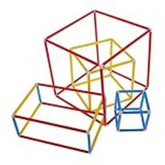 Toyvian 1 Set Solid Geometry Barn Math Leksaker Utveckling Leksak Plast Engineering Leksaker Geometri Leksak Motor Färdigheter Enhancement Byggstavar För Barn Plast Byggstenar