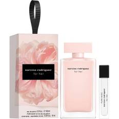Narciso Rodriguez Parfumer til kvinder for her Gavesæt Eau de Parfum Spray 100 ml + Pure Musc Travel Spray 10 ml 110 ml (14.200,00 kr / 1 l) - 110 ml