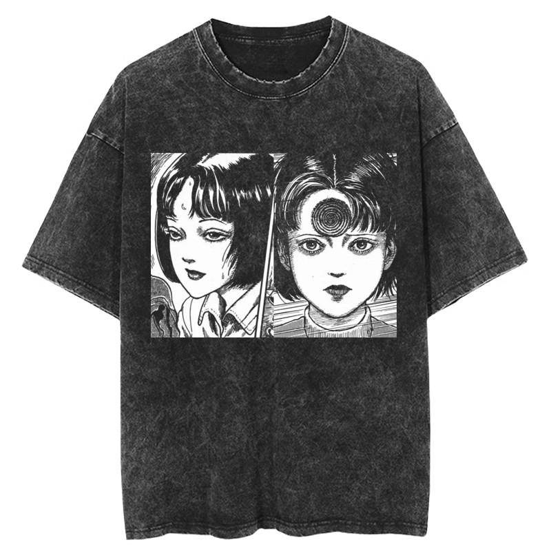 Sommartryck bomull Tomie Junji Ito Tvättad T-shirt harajuku y2k topp damkläder grafiska t-shirts cm