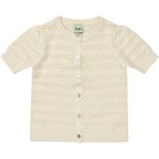 Fub - Organic pointelle cardigan - Creme - str. 100