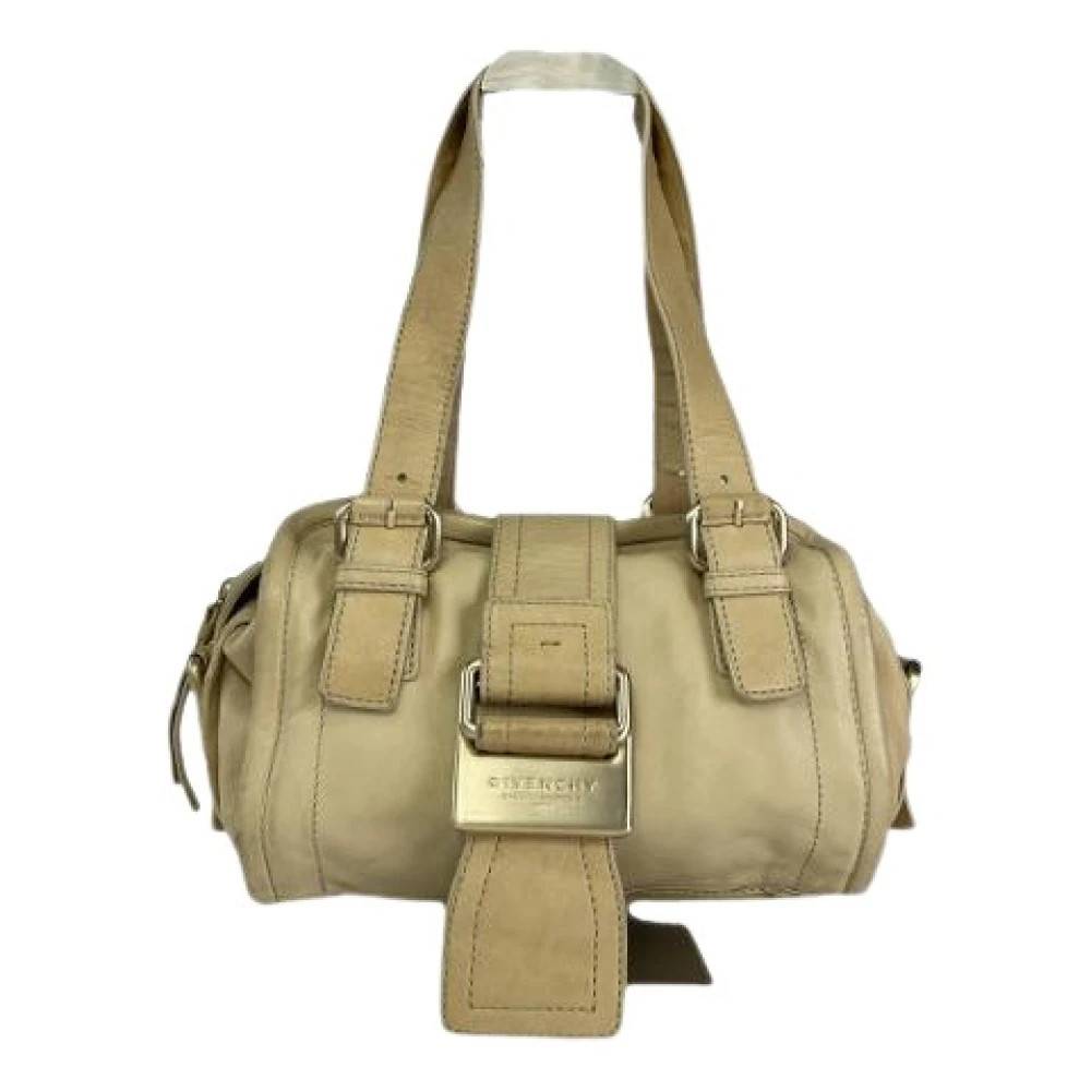 Givenchy Pre-owned Pre-owned Læder Skuldertaske - Vintage - Dame - Beige - ONE SIZE - Uld