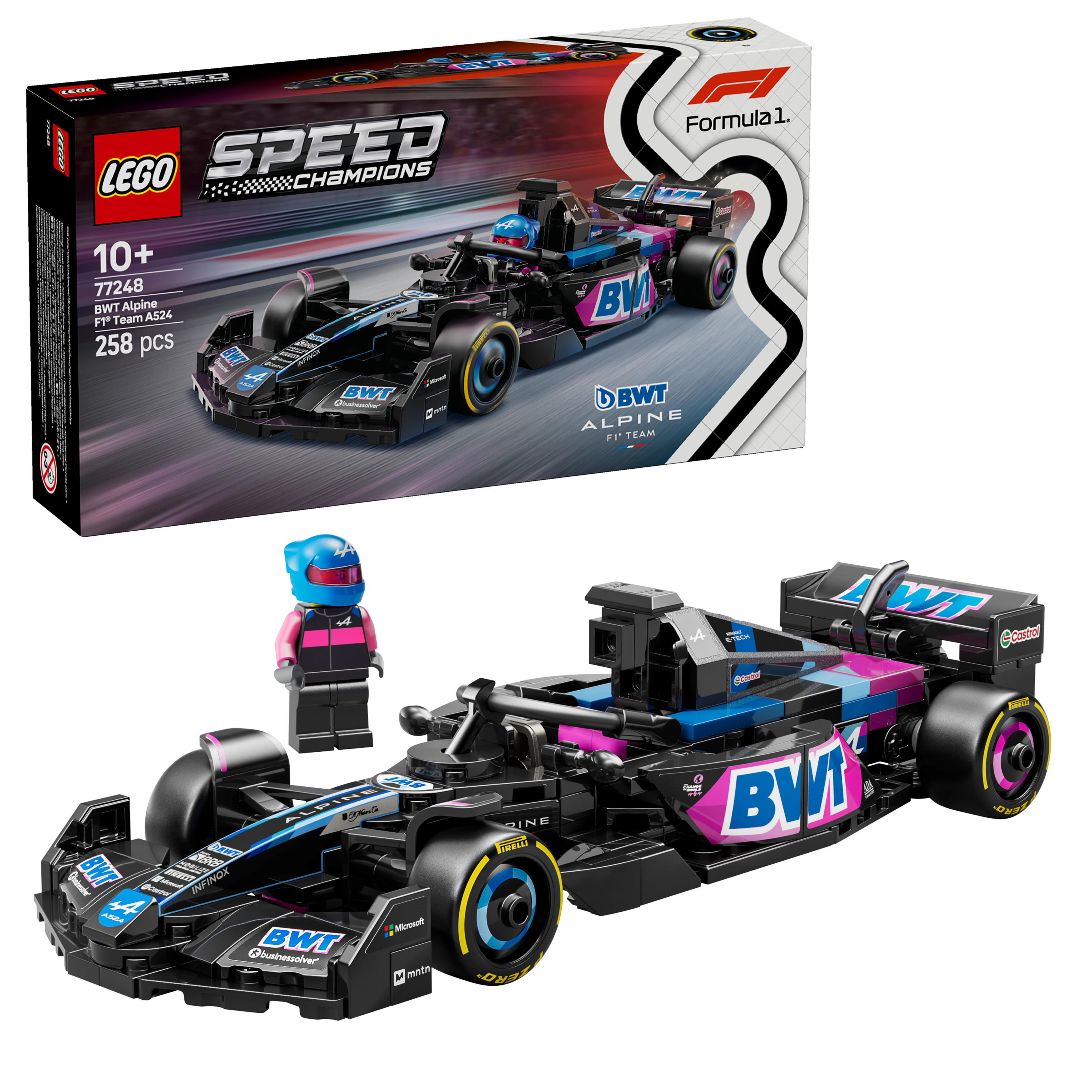 LEGO Speed Champions BWT Alpine F1 Team A524 racerbil 77248
